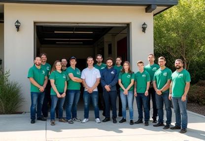 HanCar Wash Solutions staff group photo in front of the eco-garage